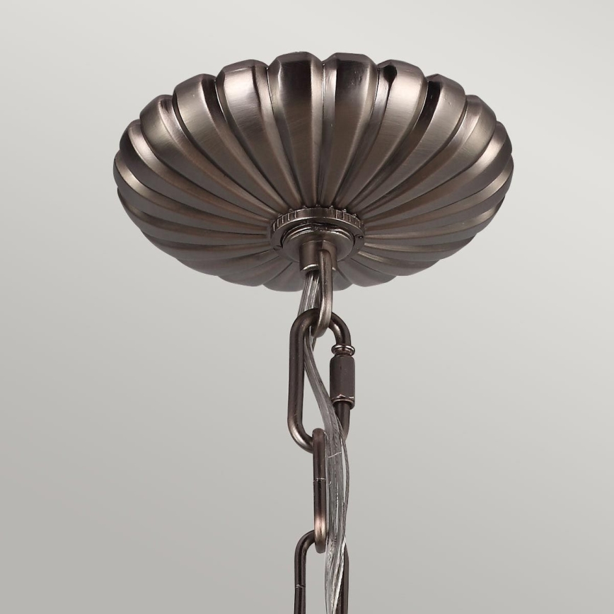 Feiss - Hanglamp aan een ketting ADAMS 4xE14/60W/230V brons
