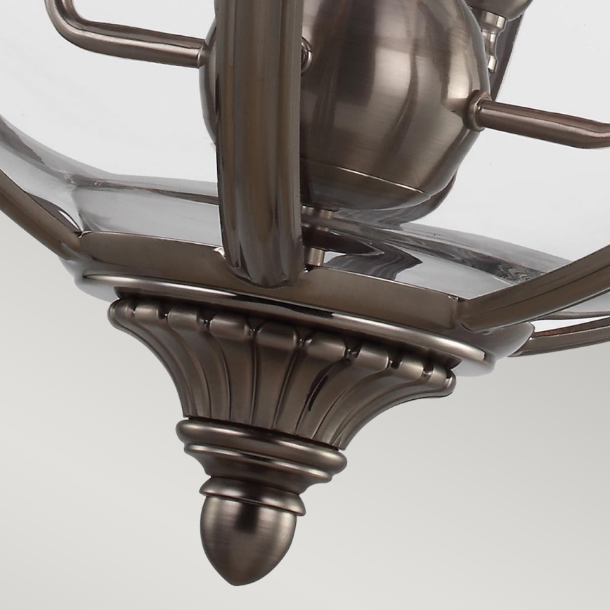 Feiss - Hanglamp aan een ketting ADAMS 4xE14/60W/230V brons