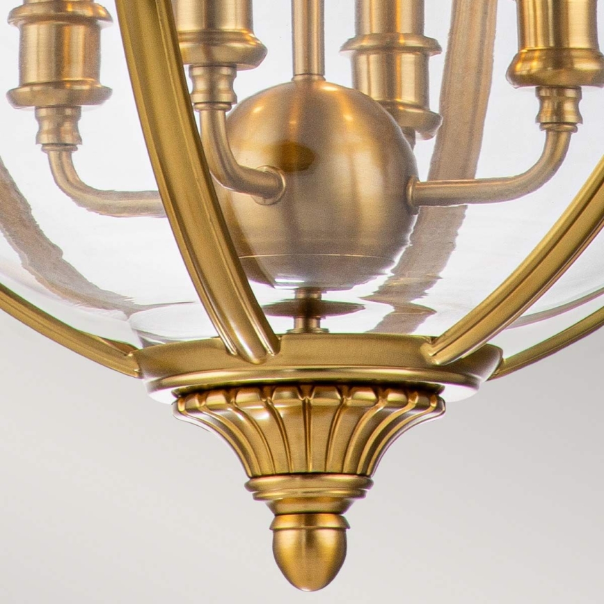 Feiss - Hanglamp aan een ketting ADAMS 4xE14/60W/230V goud