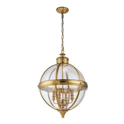 Feiss - Hanglamp aan een ketting ADAMS 4xE14/60W/230V goud