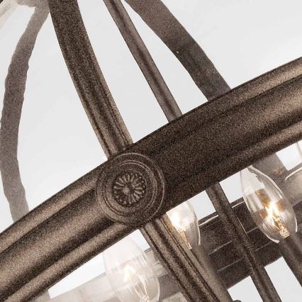 Feiss - Hanglamp aan een ketting ADAMS 4xE14/60W/230V brons