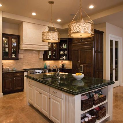 Feiss - Kroonluchter met staaf ARABESQUE 4xE27/60W/230V goud