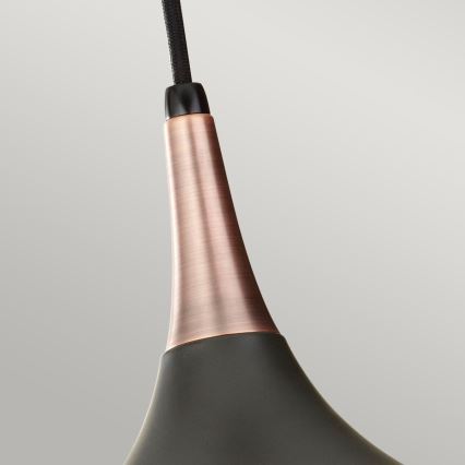 Feiss - Hanglamp aan snoer BESO 1xE27/60W/230V Ø 25,4 cm zwart/koper