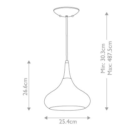 Feiss - Hanglamp aan snoer BESO 1xE27/60W/230V Ø 25,4 cm zwart/koper
