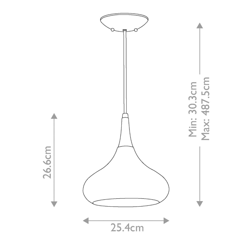 Feiss - Suspension sur câble BESO 1xE27/60W/230V Ø 25,4 cm noir/cuivré