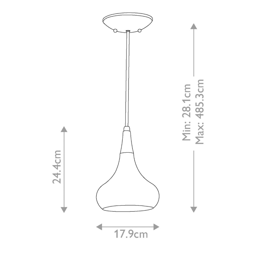 Feiss - Hanglamp met kabel BESO 1xE27/60W/230V Ø 17,9 cm zwart/koper