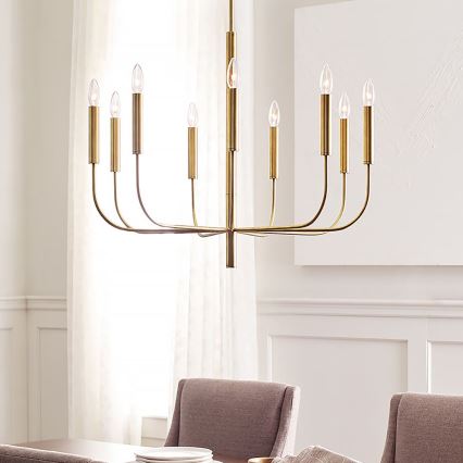 Feiss - Hanglamp met vaste pendel BRIANNA 9xE14/60W/230V