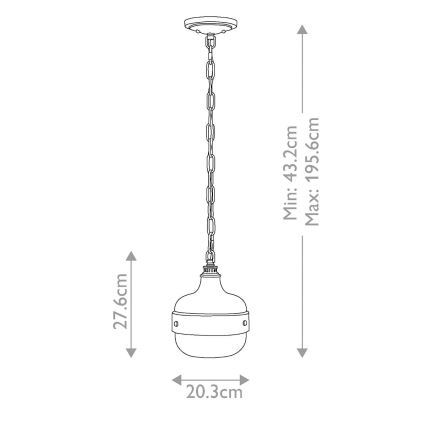 Feiss - Hanglamp aan een ketting CADENCE 1xE27/75W/230V