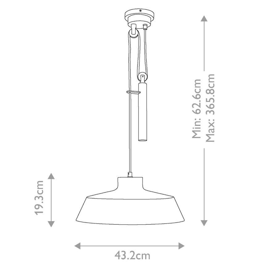 Feiss - Hanglamp aan een koord CANDOR 1xE27/60W/230V