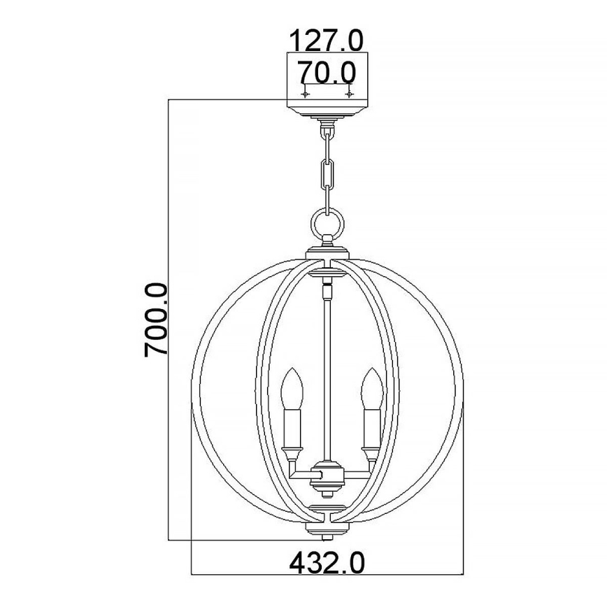 Feiss - Hanglamp aan een ketting CORINNE 3xE14/60W/230V