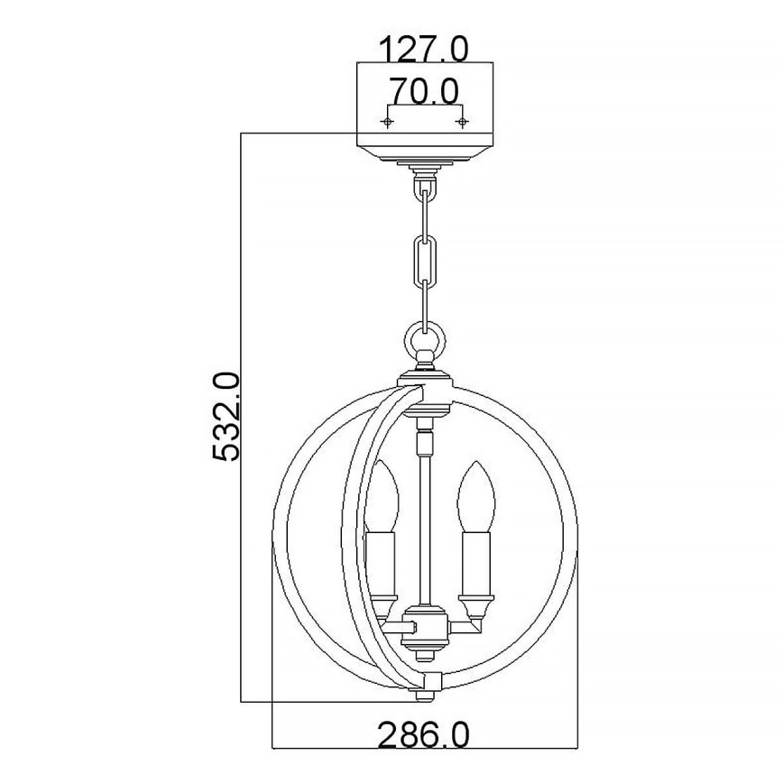 Feiss - Hanglamp aan een ketting CORINNE 3xE14/60W/230V