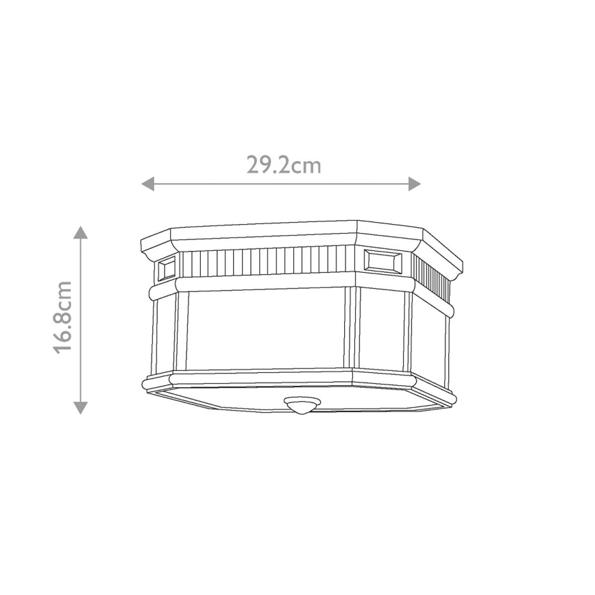 Feiss - Plafondlamp voor buiten COTSWOLD LANE 2xE27/60W/230V IP44