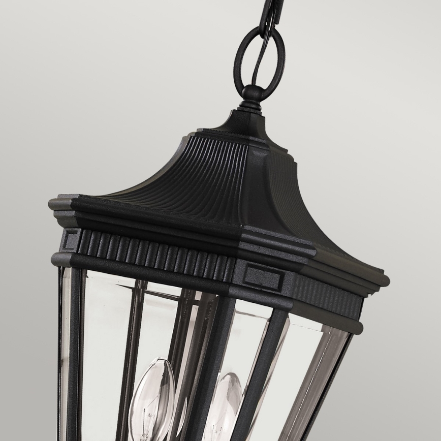 Feiss - Buitenhanglamp aan ketting COTSWOLD LANE 2xE14/60W/230V IP23 zwart