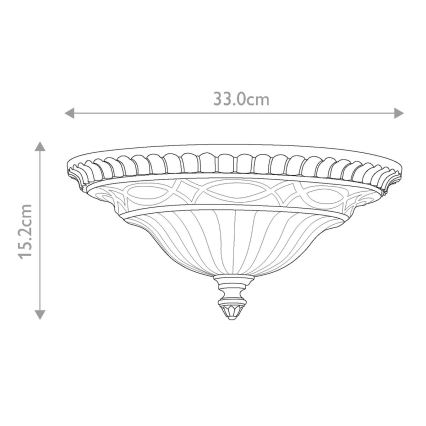 Feiss - Plafondlamp DRAWING ROOM 2xE27/60W/230V