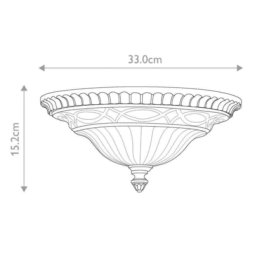 Feiss - Plafondlamp DRAWING ROOM 2xE27/60W/230V