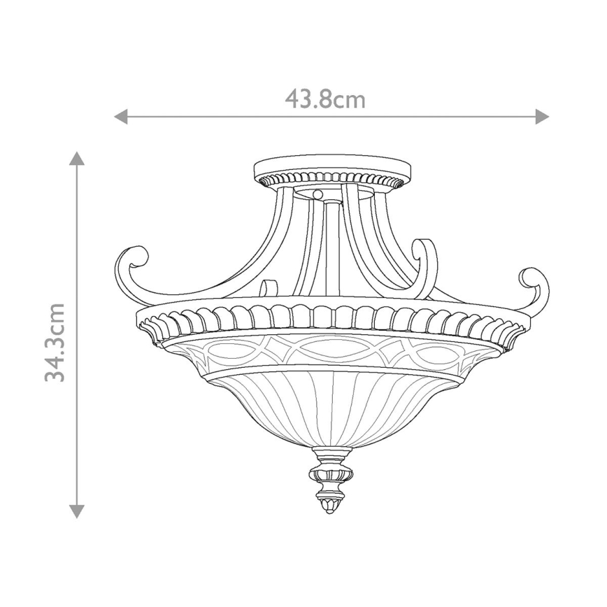 Feiss - Bevestigde hanglamp DRAWING ROOM 2xE27/60W/230V