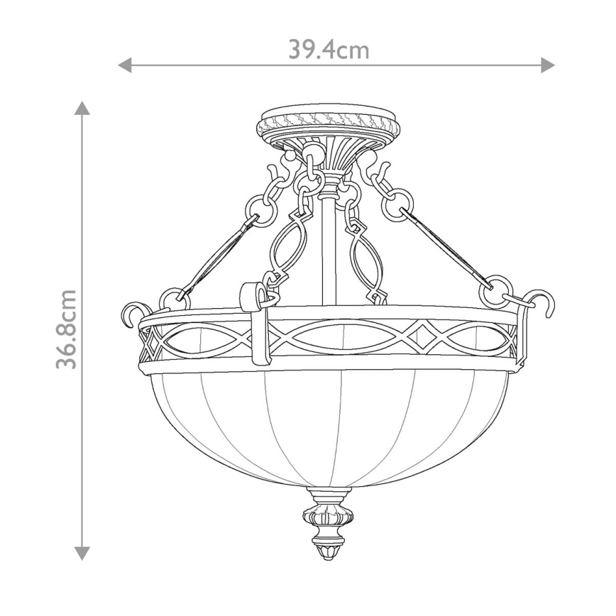 Feiss - Bevestigde hanglamp DRAWING ROOM 2xE27/60W/230V