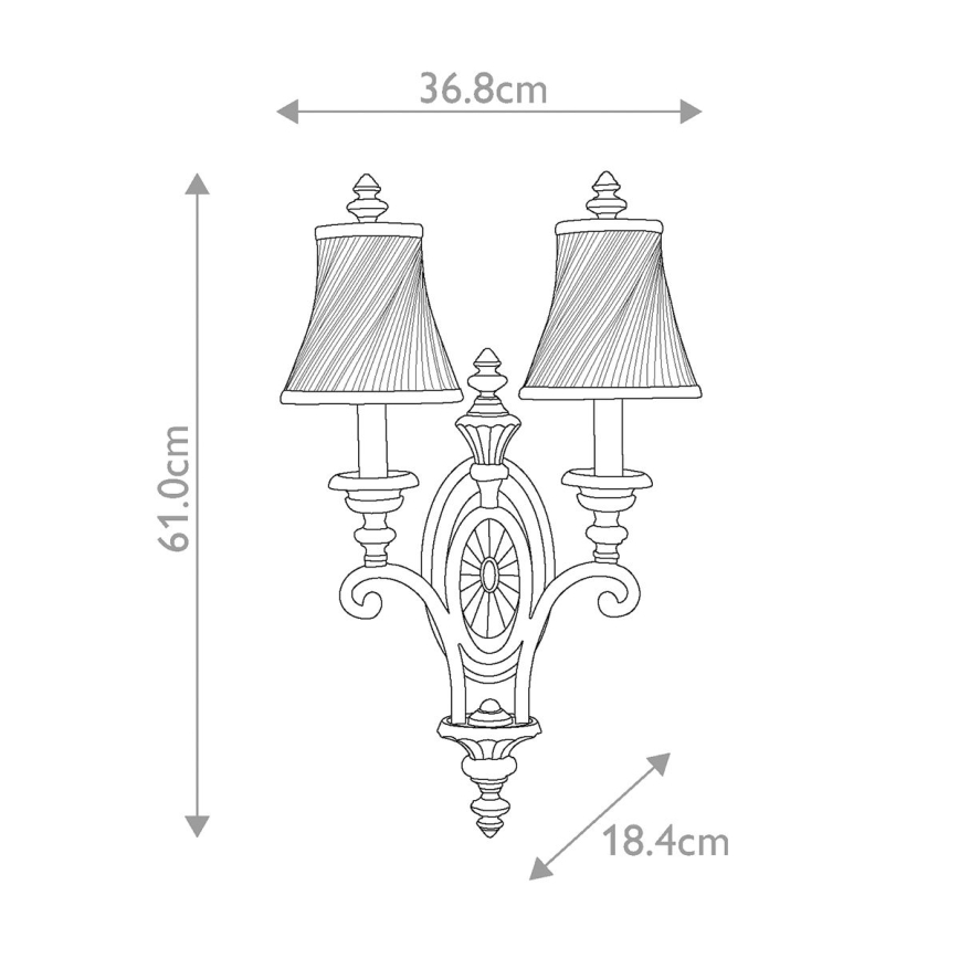 Feiss - Wandlamp DRAWING ROOM 2xE14/60W/230V