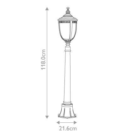 Feiss - Buitenlamp ENGLISH BRIDLE 3xE14/60W/230V IP44