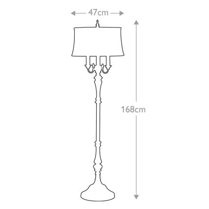 Feiss - Lampadaire GIBSON 4xE27/60W/230V