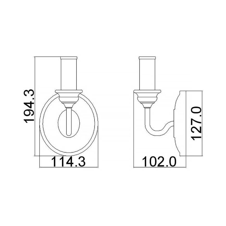 Feiss - Wandlamp HARTSVILLE 1xE14/40W/230V beige/bruin