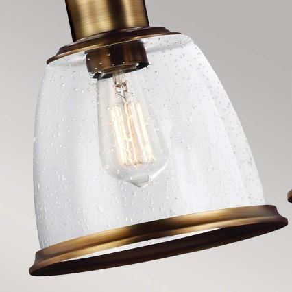 Feiss - Suspension sur tige HOBSON 3xE27/60W/230V bronze