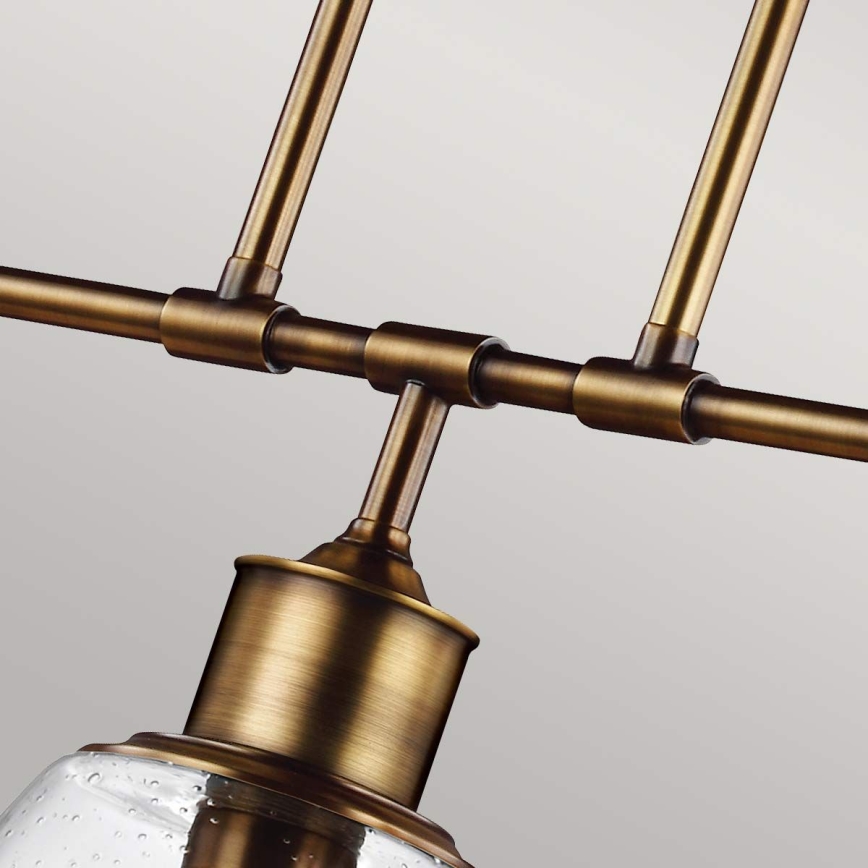 Feiss - Suspension sur tige HOBSON 3xE27/60W/230V bronze