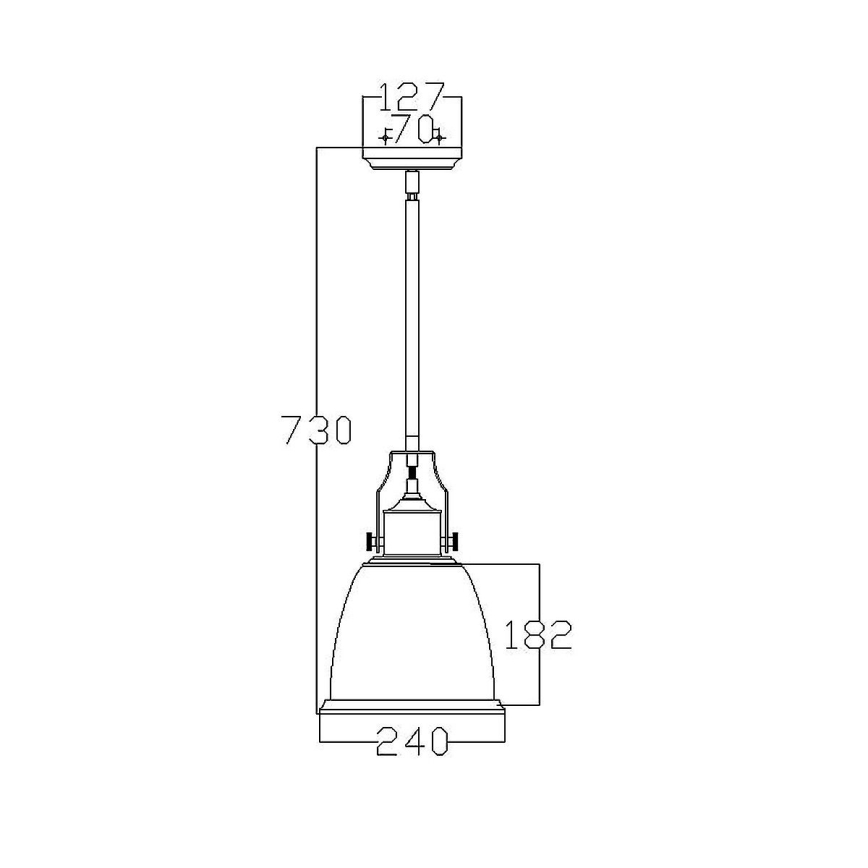 Feiss - Hanglamp met vaste pendel HOBSON 1xE27/60W/230V brons