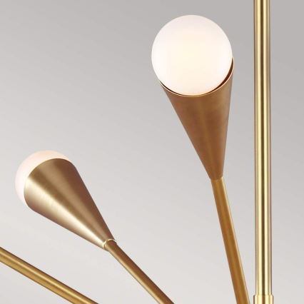 Feiss - LED Hanglamp met vaste pendel JAX 10xG9/3W/230V goud