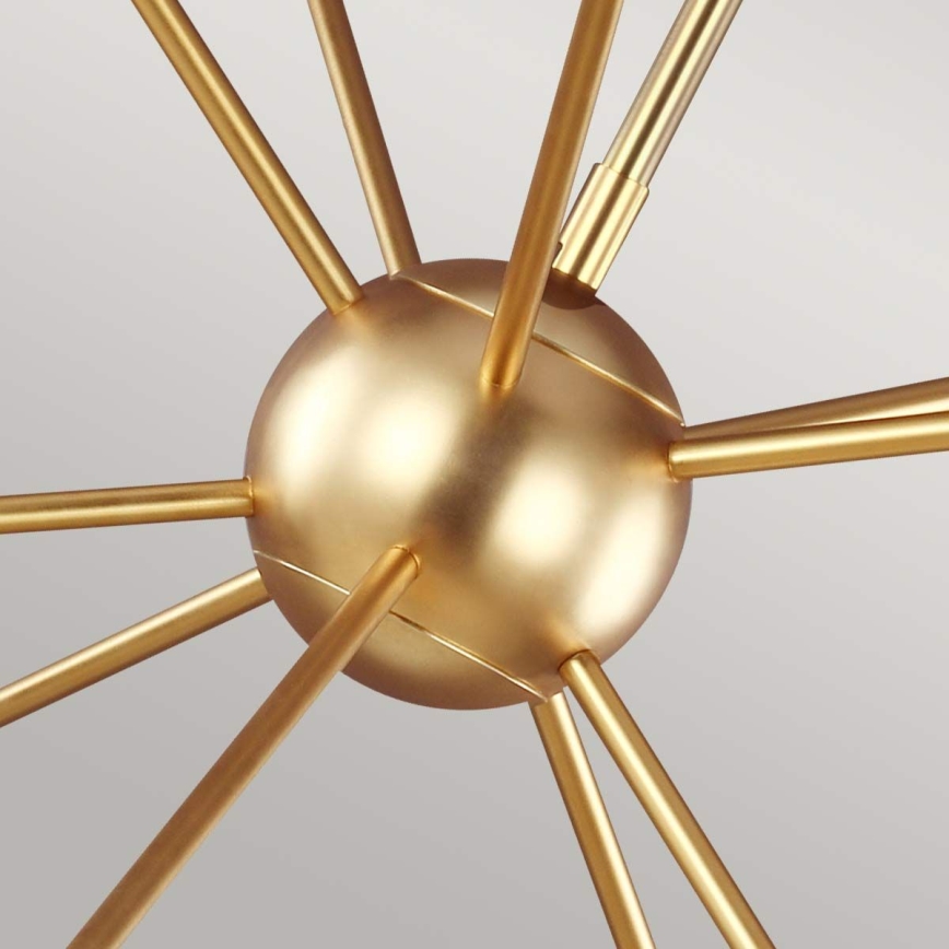 Feiss - LED Hanglamp met vaste pendel JAX 10xG9/3W/230V goud
