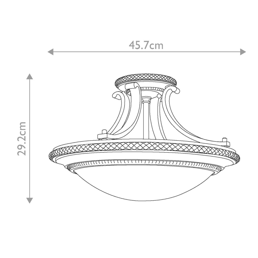 Feiss - Bevestigde hanglamp KELHAM HALL 2xE27/60W/230V