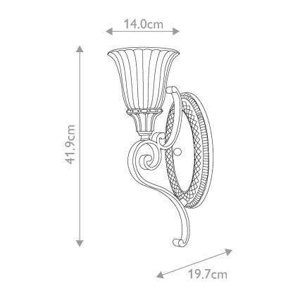 Feiss - Wandlamp KELHAM HALL 1xE27/60W/230V