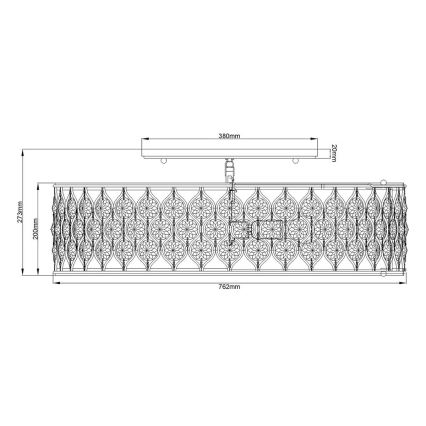 Feiss - Plafondlamp LUCIA 6xE27/60W/230V