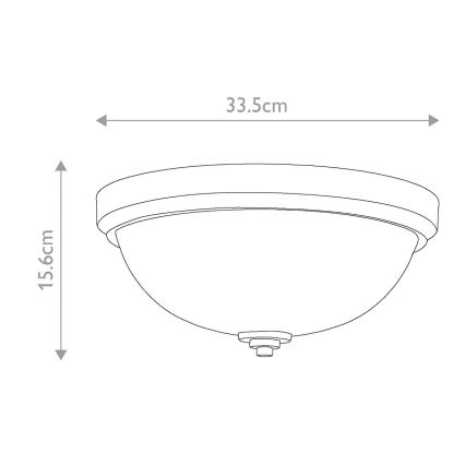 Feiss - Badkamer plafondlamp MALIBU 2xE27/60W/230V IP44