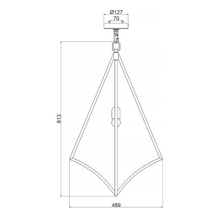Feiss - Hanglamp aan een ketting NICO 1xE27/60W/230V