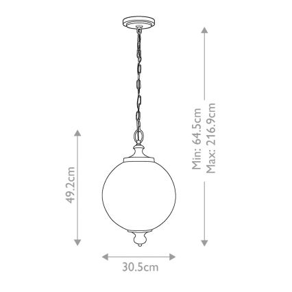 Feiss - Suspension chaîne PARKMAN 1xE27/60W/230V