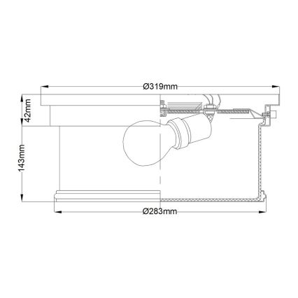 Feiss - Plafonnier de salle de bains PAYNE 2xE27/60W/230V IP44 chrome mat