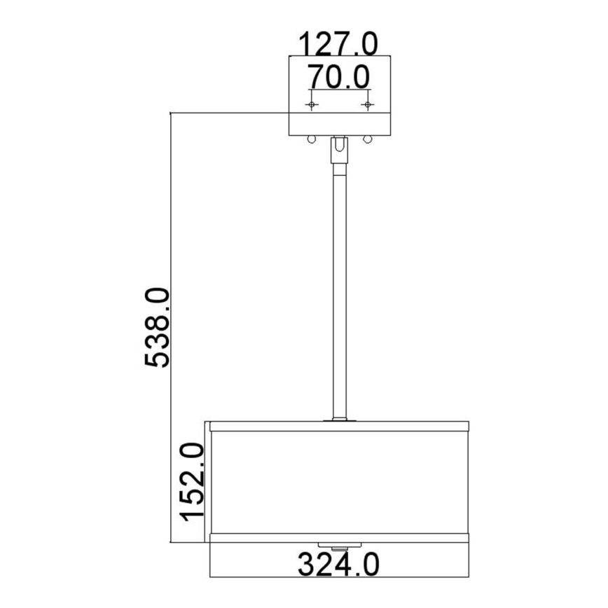 Feiss - Bevestigde hanglamp PROSPECT PARK 2xE27/60W/230V