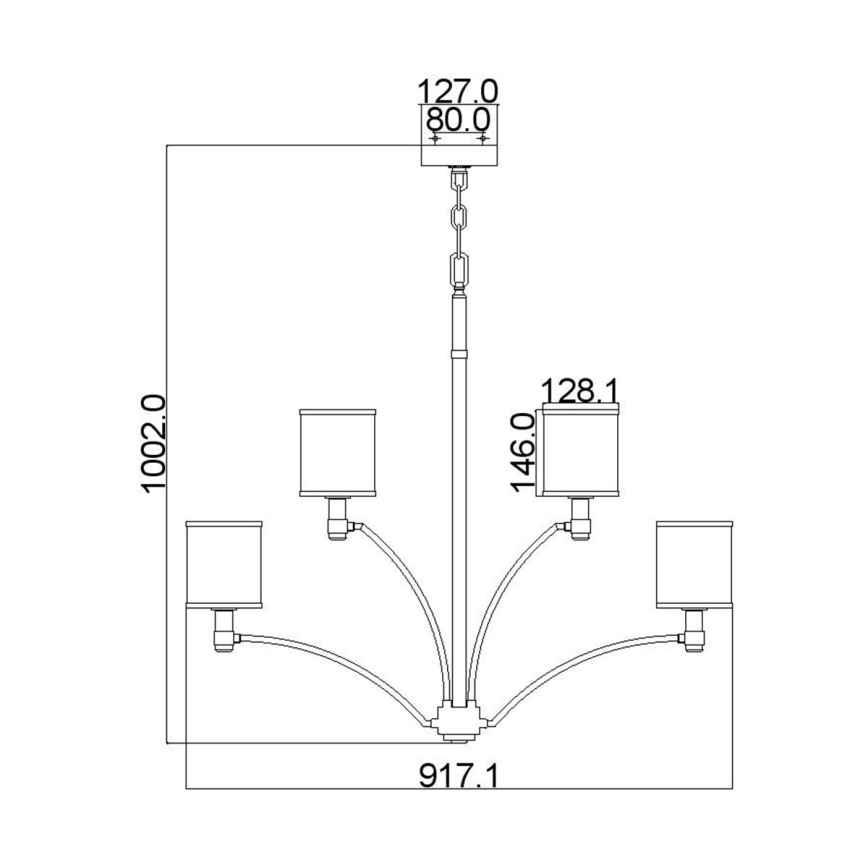 Feiss - Hanglamp aan een ketting PROSPECT PARK 9xE27/60W/230V