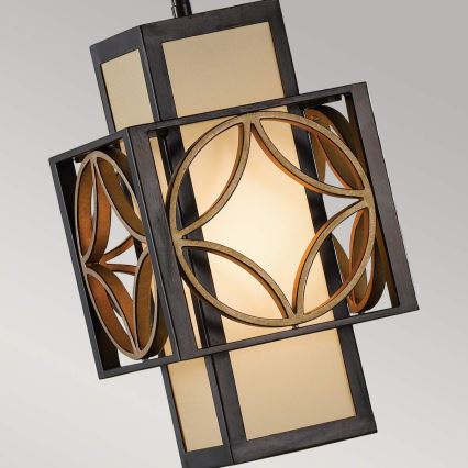 Feiss - Hanglamp met stang REMY 1xE27/60W/230V zwart/goud
