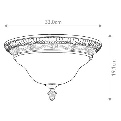 Feiss - Plafondlamp SONOMA VALLEY 2xE27/60W/230V