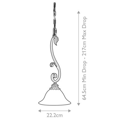Feiss - Hanglamp aan een ketting SONOMA VALLEY 1xE27/60W/230V