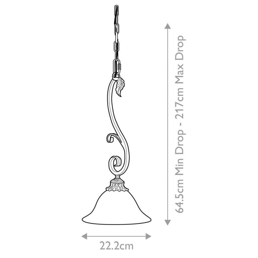 Feiss - Hanglamp aan een ketting SONOMA VALLEY 1xE27/60W/230V