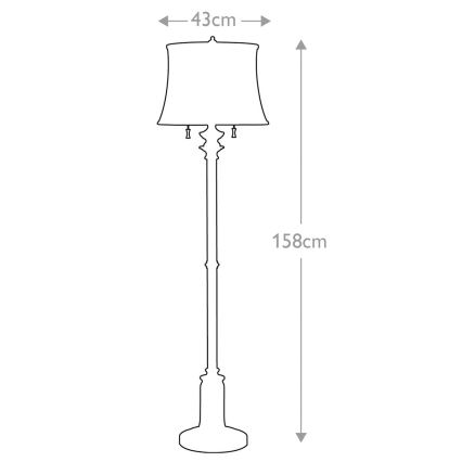 Feiss - Staande Lamp STATEROOM 2xE27/60W/230V messing