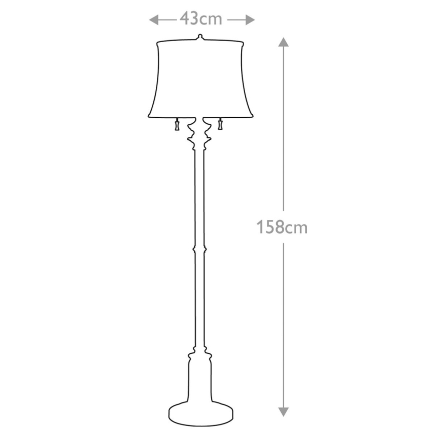 Feiss - Staande Lamp STATEROOM 2xE27/60W/230V messing