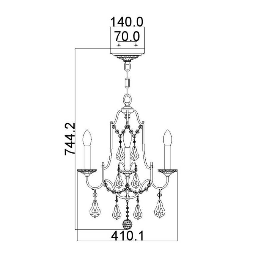 Feiss - Hanglamp aan een ketting VALENTINA 4xE14/60W/230V