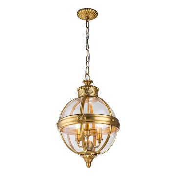 Feiss - Hanglamp aan een ketting ADAMS 3xE14/60W/230V goud
