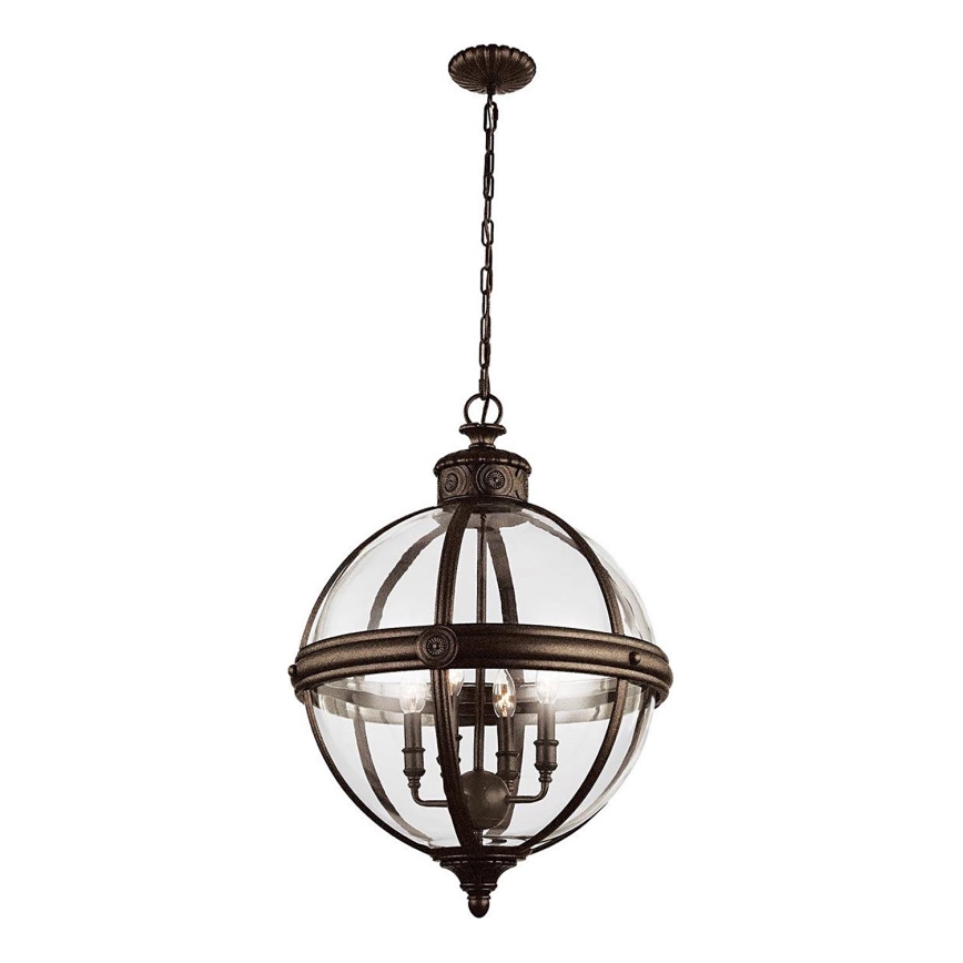 Feiss - Hanglamp aan een ketting ADAMS 4xE14/60W/230V brons