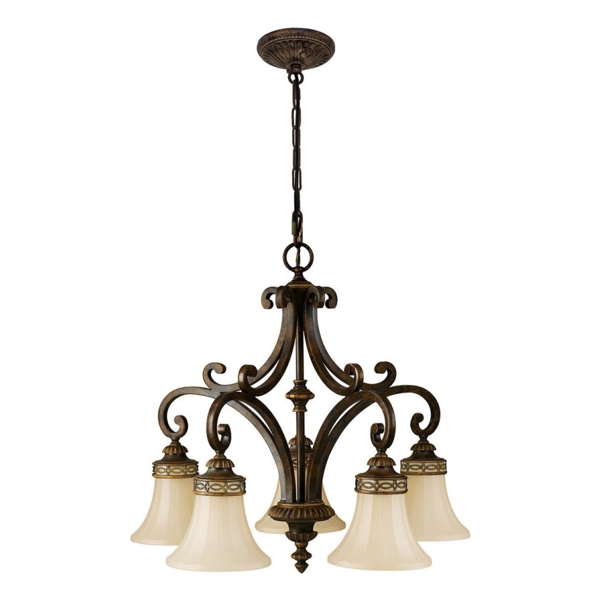 Feiss - Hanglamp aan een ketting DRAWING ROOM 5xE27/60W/230V