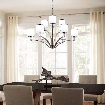 Feiss - Hanglamp aan een ketting PROSPECT PARK 9xE27/60W/230V